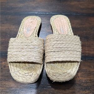 Matisse Hallie raffia slide